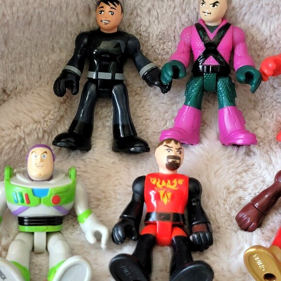 Lot Of 10 Imaginext Figures Buzz Lightyear Spiderman Luchador Lex Luthor ++ - Picture 5 of 9
